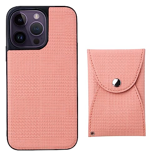 Smartist ViLi TH-P CIH15Pro-VL-TH-P-PK iPhone 15 Pro Pouch, Removable, Back, Card Storage, Stand Function, Salmon, Pink