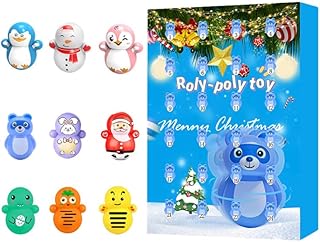 U-Vathing 2023 Christmas Rubber Duck Advent Calendar, 24 Days Rubber Ducks Bath Toys Christmas Countdown Calendar, Christmas Countdown Toys Gifts Christmas Birthday Party Favor Gifts Novelty Surprise Gift Box Gifts (Christmas doll)