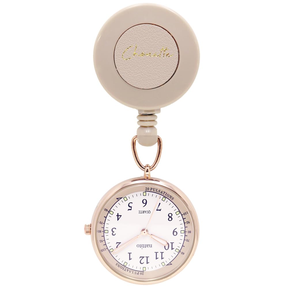 Amazon | ナースウォッチ 看護師 ナース リール付き クリップ 蓄光