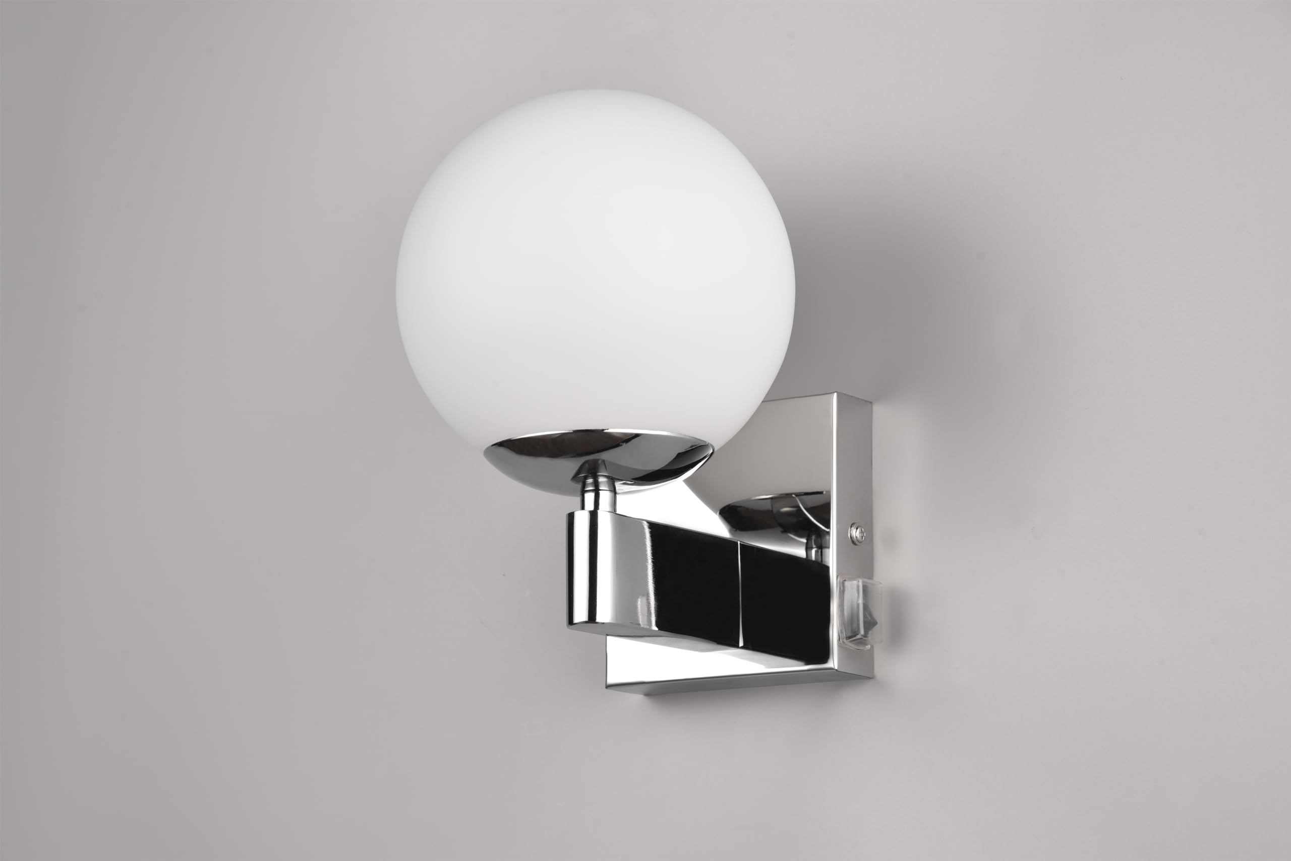 Trio Leuchten Applique Salle de bain Kula 284270106 Métal Chrome Verre Blanc E14