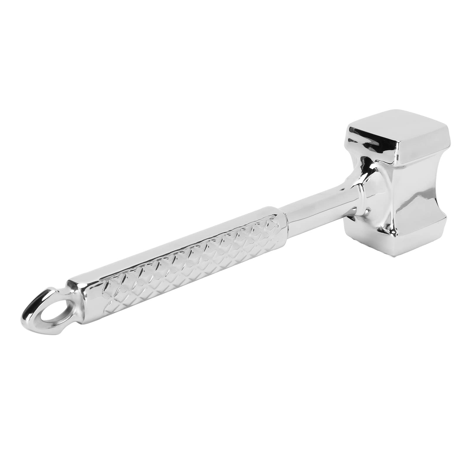 Steakhammer aus Edelstahl, Fleischklopfer mit 36 strukturierten Noppen und glatter Abflachungsseite, ergonomischer Griff – Fleischklopfen aus Edelstahl für den Küchengebrauch