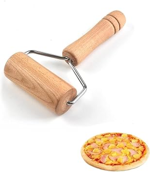 Ahşap Hamur Ruleti – Metal Gövdeli Dayanıklı Hamur Açma Silindiri | Ev & Profesyonel Kullanım | Makarna, Pizza, Börek ve Kurabiye İçin