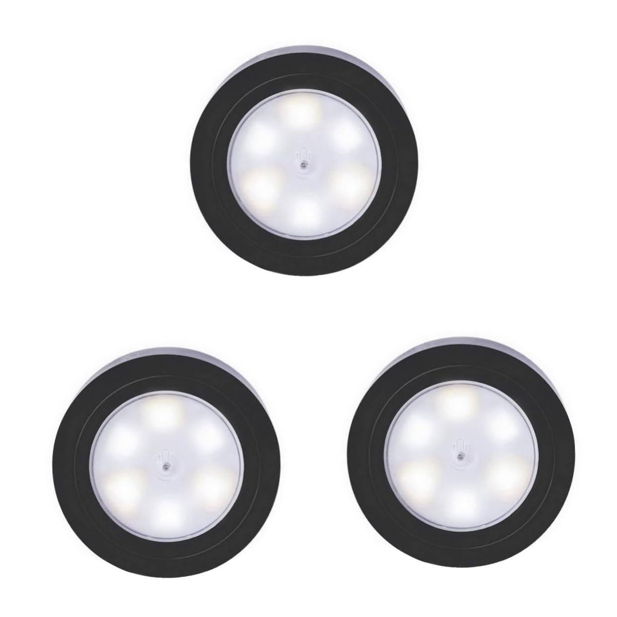 Uonlytech 3pcs Touch-Activated Led Cordless Tap Light Battery-Operated Cabinet Lighting with White Yellow Glow Easy Installation Adhesive Portable Lightweight for Home Use