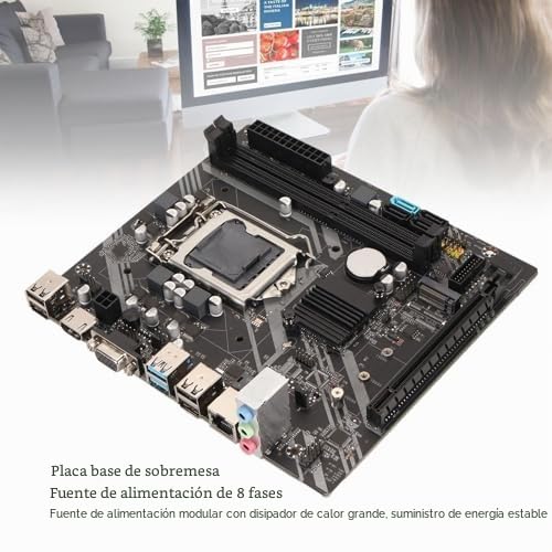 Placa Base para Juegos LGA 1155, DDR3 4 USB2.0 2 USB3.0, PCIe X16 SATA3.0, Compatible con M.2 NVME, Placas Base para Computadora de Escritorio para B75