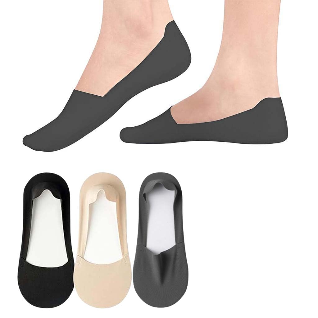 Women’s No-Show Ankle-Length Socks (Pack of 3), Premium Cotton-Spandex, Non-Slip Invisible Design, Moisture-Absorbing & Odor-Free, Ideal for Running, Hiking & Everyday Wear