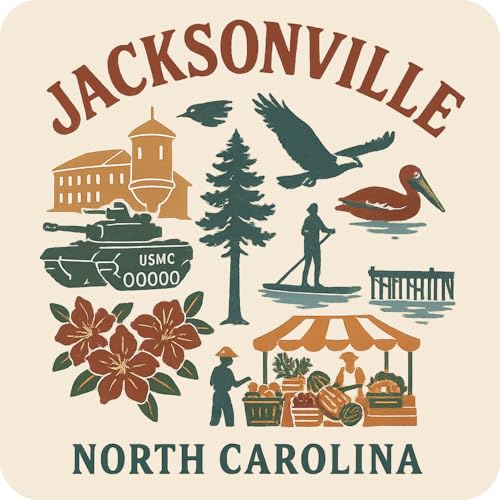 Imán decorativo de vinyl souvenir Jacksonville 3 pulgadas miniatura 1