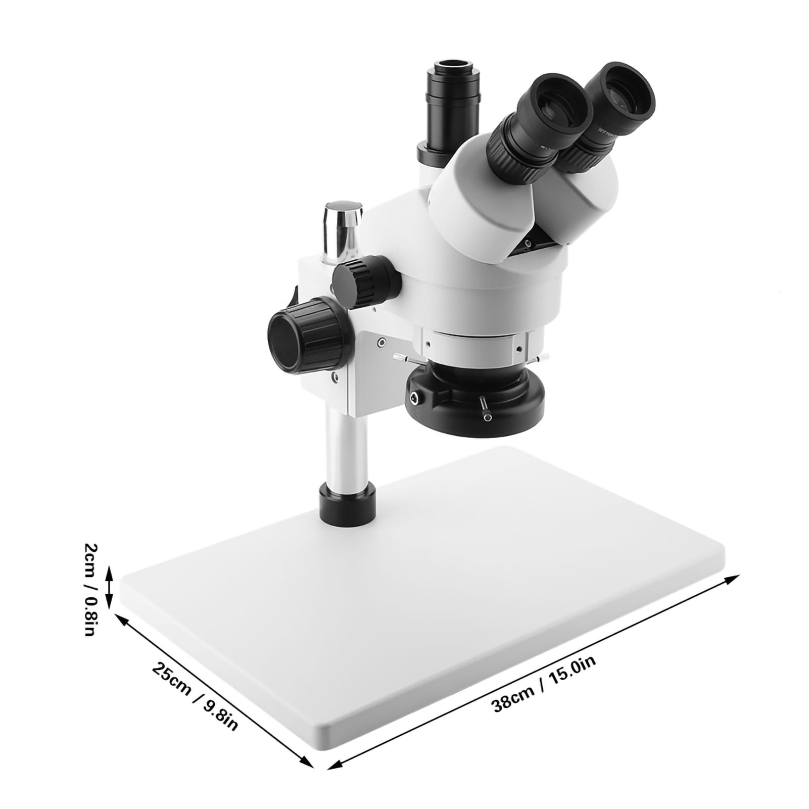Eujgoov Microscopio Estereoscópico Trinocular con Zoom, Aumento de 3,5X a