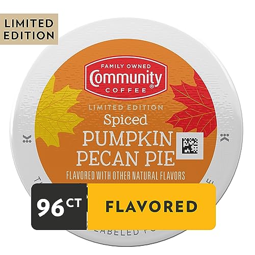 Image of Community Coffee K-Cup Coffee Pods, Spiced Pumpkin Pecan Pie, Naturally Flavored Coffee for Keurig Coffee Makers, 100% Arabica, Limited Edition, 24 Count (Pack of 4)