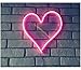 Britrio LED Neon Light Sign, 13.4â€x12.6â€ Heart Shape Neon Sign Wall Hanging Sign Wall Art for Bar Bedroom Living Room Kidâ€™s Room Party,Home Decor Neon Night Light USB Powered(Pink Heart)