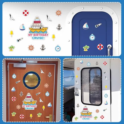 28 imanes decorativos para puerta, tema crucero miniatura 5