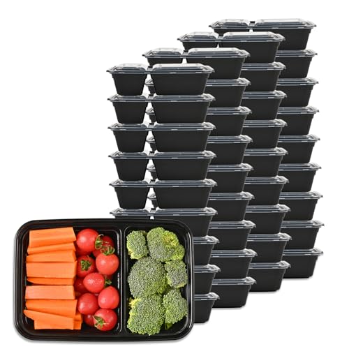 Comparison: Best Microwave Meal Delivery Service 11 Sports Festival Meal Prep Containers Microwave Safe 36 Pack 2 Compartment with Lids, Food Storage Containers Reusable, Stackable Bento Box, BPA Free, Freezer, Dishwasher Safe (32 oz)