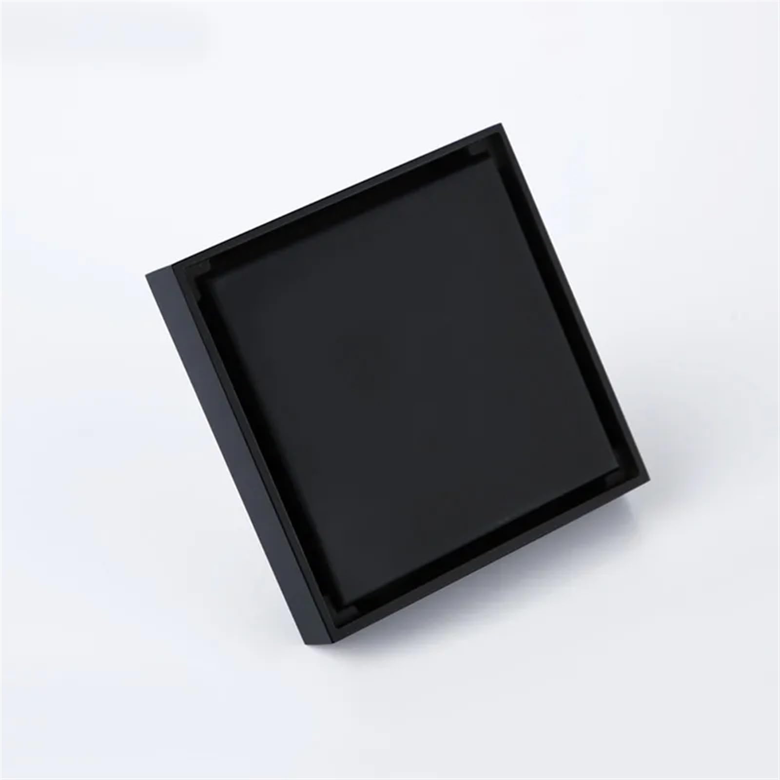 DesagüEs De Suelo Accesorios de baño, desagüe Suelo Ducha con Acabado Negro Mate latón, residuos Cuadrado 100x100mm