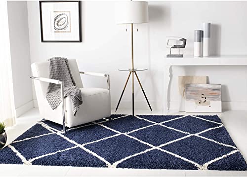 Image of Handwoven Microfibre 3D Rug for Living Room (Navy Blue, 10 X 12 Feet, Microfibre)