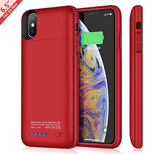 TAYUZH Battery Case for iPhone Xs Max, 5000mAh Slim Portable Magnetic Charging Case