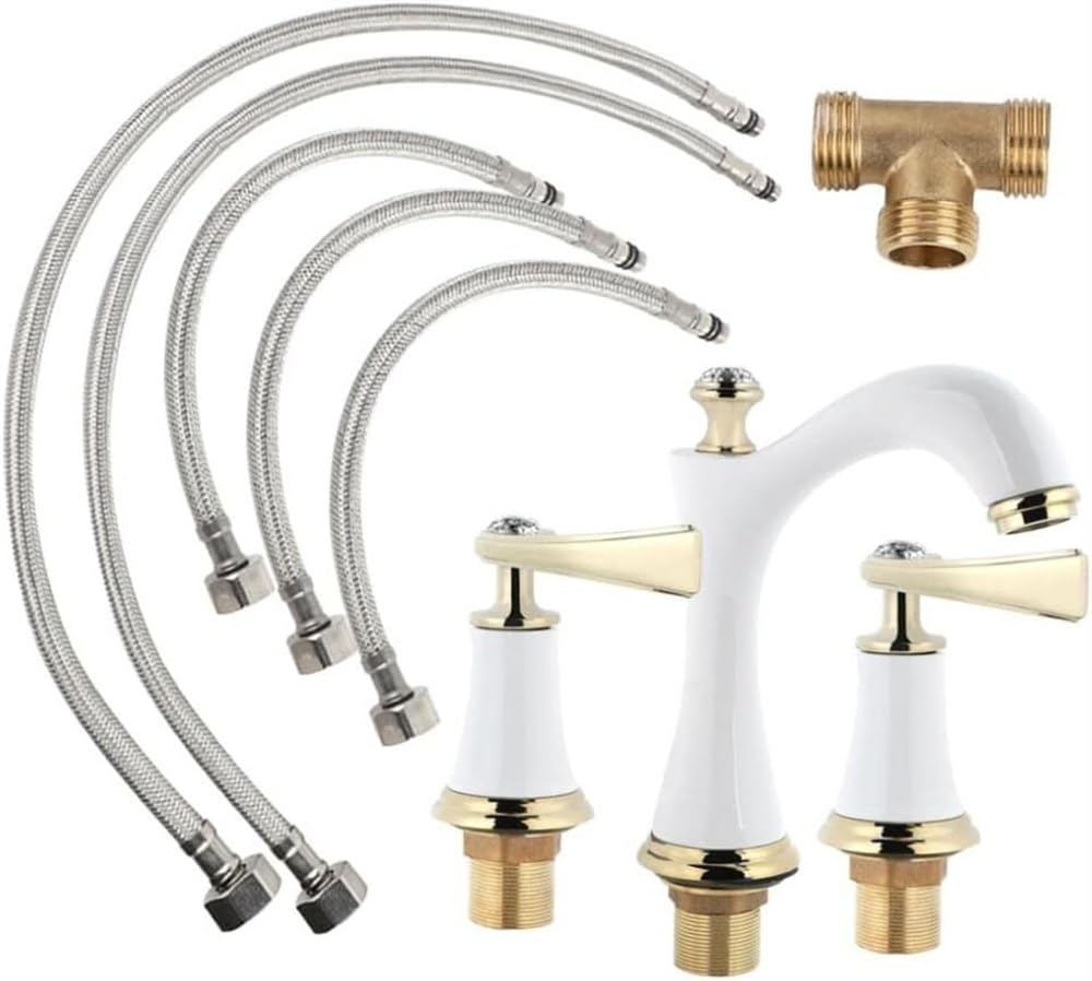 Robinet de lavabo en cuivre or titane haut de gamme pour salle de bains raffinée