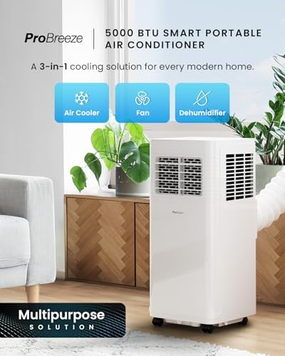 Pro Breeze 4-in-1 Smart Portable AC 5000 BTU with WiFi & Remote - Image 2