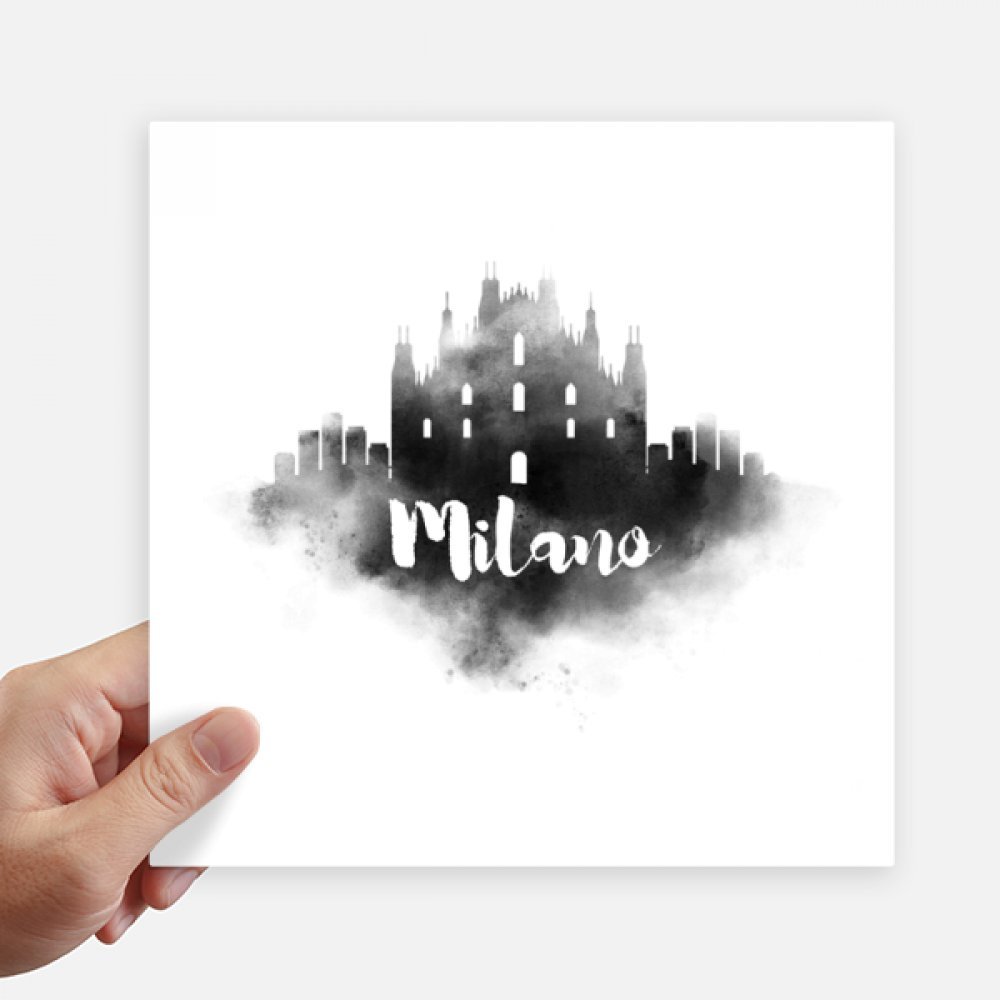 Autocollant Milan Italie pour valise et ordinateur sticker de voyage ville d'encre 4Pcs