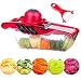 Bokdy Vegetable and Fruit Chopper Vegetable and Fruit 5 IN 1Multifunction Vegetable Slicer 5 Stainless Steel Blades