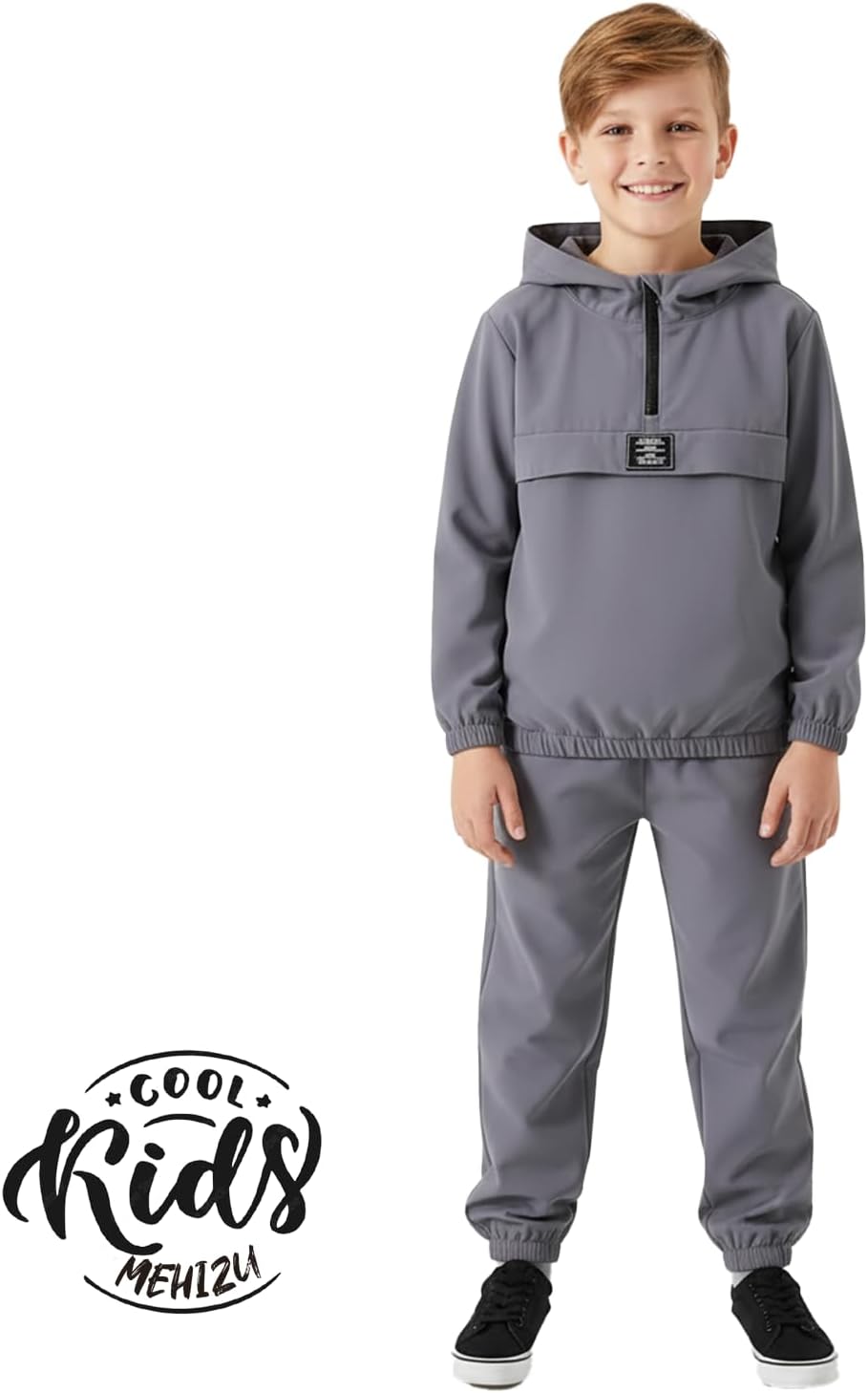 2 Piece Kids Boys Sweatshirt Top Sweatpants Long Sleeve Half Zip Hoodie Shirts and Jogger Pants Set Hoodie Sweatsuit - Image 5