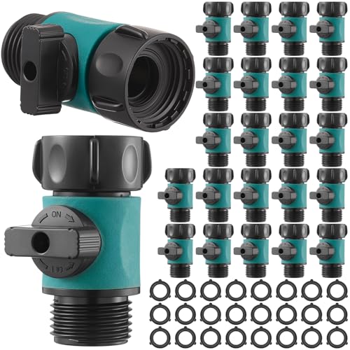 Threlaco 24 Pack Garden Hose Shut Off Valve, 3/4