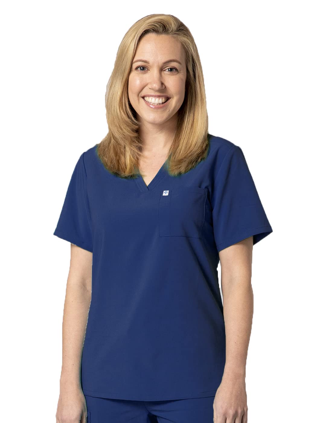 Care+Wear Women’s 2-Pocket Scrub Top for Women with V-Neck, Includes Chest Pocket and Pen Pocket