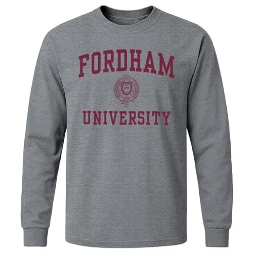 Barnesmith Fordham University Rams Long Sleeve Adult Unisex T-Shirt, Heritage, Charcoal Grey, XX-Large