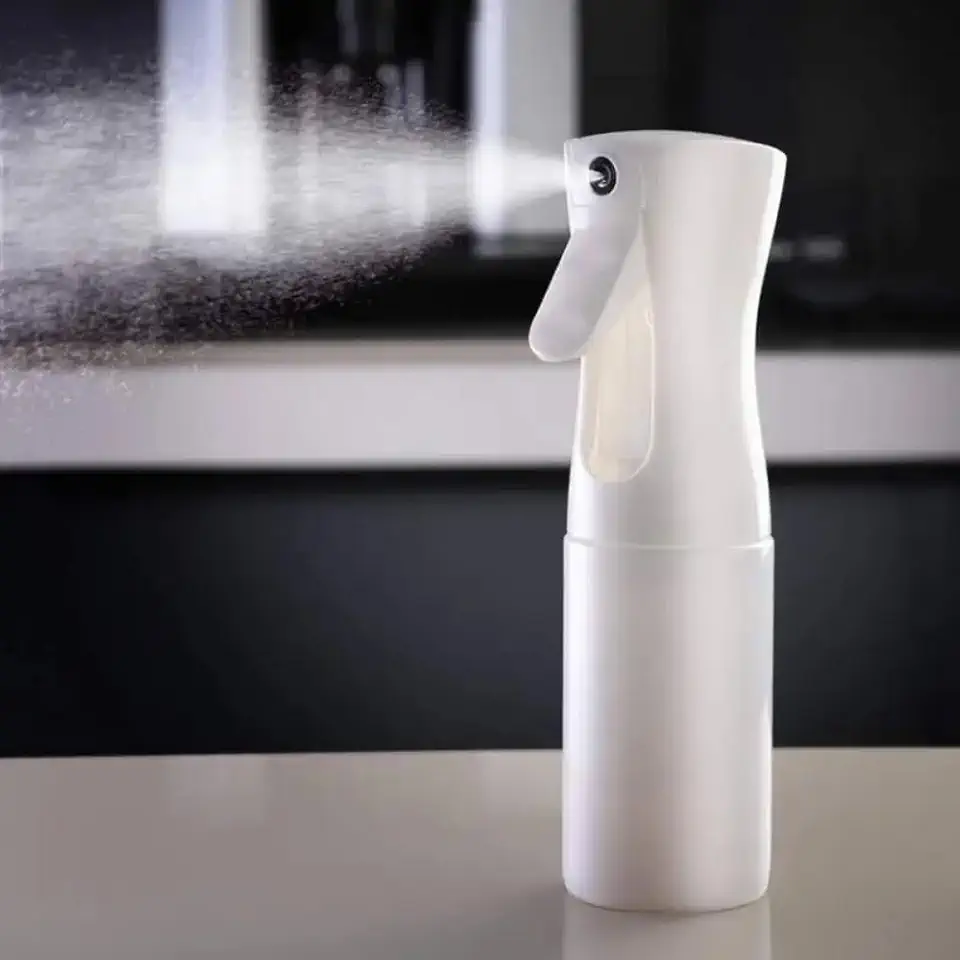 Borrifador de Água Névoa Contínua Recarregável 200ml – Pulverizador de Água Fina para Cabelos, Plantas, Limpeza, Salão de Beleza e Uso Doméstico – Frasco Spray Profissional Durável - Nalux (Branco)