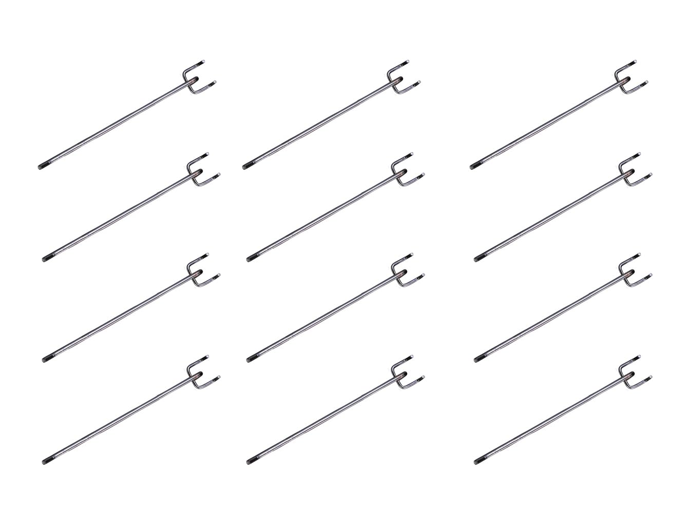 KEEAN 12 Pcs Pegboard Shelving Hook 1 Inch / 25 mm Width 8 inch Length Wholesale Pack Birght Chrome Finish Heavy Duty Organiser Exhibition Workshop DIY Craft Storage Display Wall-picture-16
