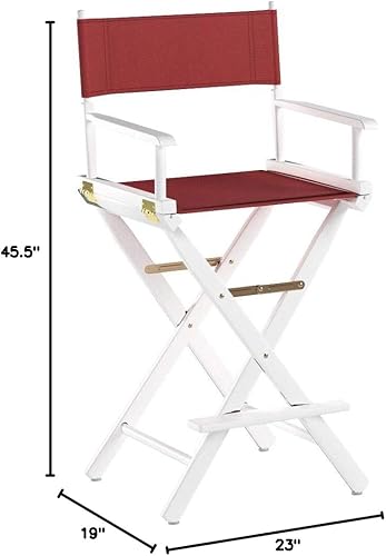 Miniatura 199 de Casual Home - Silla de director de 30 in, marco blanco, con lona color blanco, altura de barra