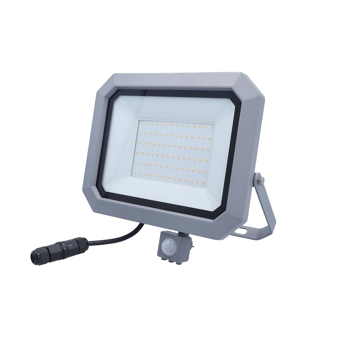 as - Schwabe SLIMLINE PRO 46420 - Foco led con chip (50 W, 6500 lúmenes, 4000 K, luz blanca neutra, carcasa de aluminio IP65, orientable, cable de 10 cm, con adaptador de conexión rápida, IP44)