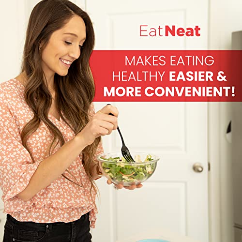 Eatneat Glass Food Storage Bowls With Lids - Premium 5 Piece Airtight Storage Containers, Salad Bowls For Lunch, Glass Meal Prep Containers, Microwavable Bowls, Oven Safe Bowls, Nesting Mixing Bowls #TOP3