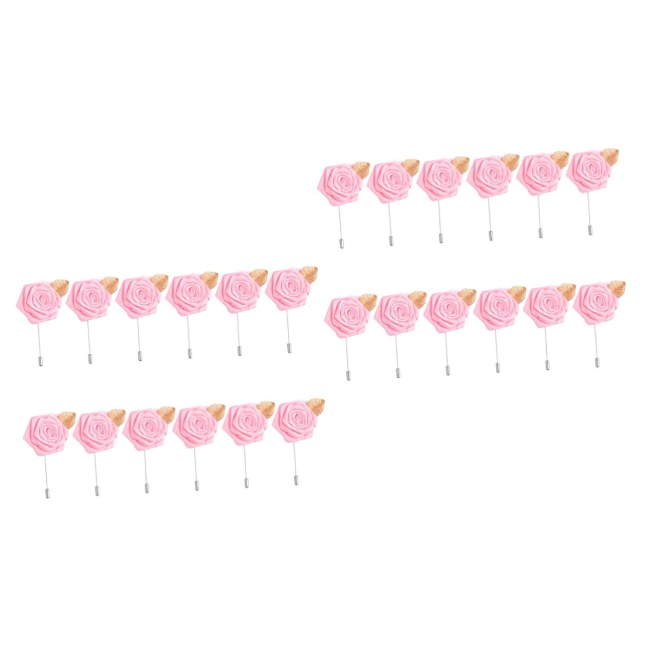 GALPADA 24pezzi Tessuto Per Abbigliamento Spille Da Giacca Eleganti Per Decorazione Di Adatte Matrimoni e Feste Rosa