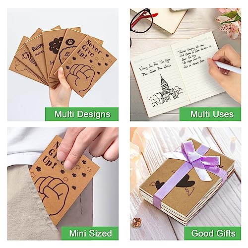 30 Pack Kraft Notebooks, 15 Designs A6 Cute Mini Pocket Notebooks And Journals, Feela Lined Motivation Small Journal Notebook Bulk For Women School Supplies Taking Memos, 4.1X5.8 In, 80 Pages #TOP6