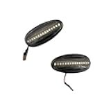 Car Indicator compatible with Pajero For Montero For V64 For V65 For V68 1998-2009 Dynamic LED Indicator Side Marker Turn Signal Light Dynamic Turn Signal Light(Smoked black)(Clear)