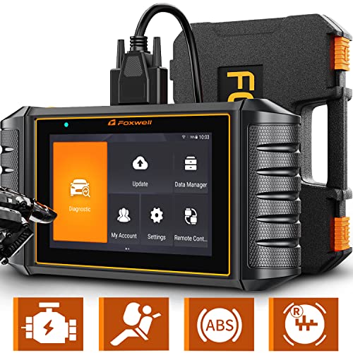 [2022 Elite] Foxwell Scanner NT706 OBD2 Scanner Diagnostic Tool for ABS SRS Engine Transmission Code Reader Scan Tool, WiFi Free Update & Android 9.0 Based, ABS Scanner SRS Airbag Code Reader