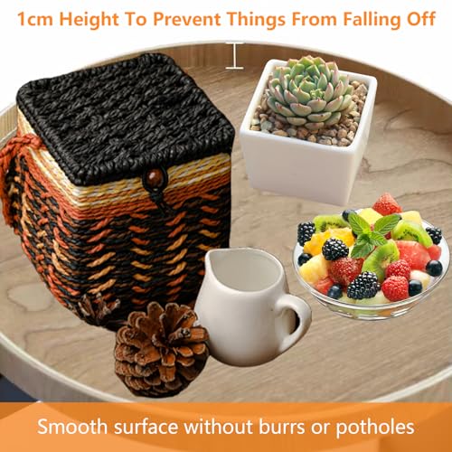 Ysislybin Mesa de Pared Redonda Plegable, Mesa Auxiliar Pared Retráctil/Plegables, Estante Flotante Giratorio de 180°, Mesas de Centro Redondo Plegable 30 x 30 cm, Escritorio para Cocina, Salón - imagen 8