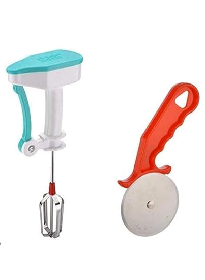 Betools4Me2 Genuine Hand Blender and Beater with High Speed Operation with Finger Exercise & Multipurpose Pizza Cutter (Hand Blander+Pizza Cutter))