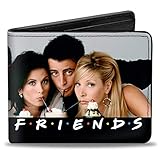 Buckle-Down Men's Standard Bifold Wallet Friends, 4.0' x 3.5'