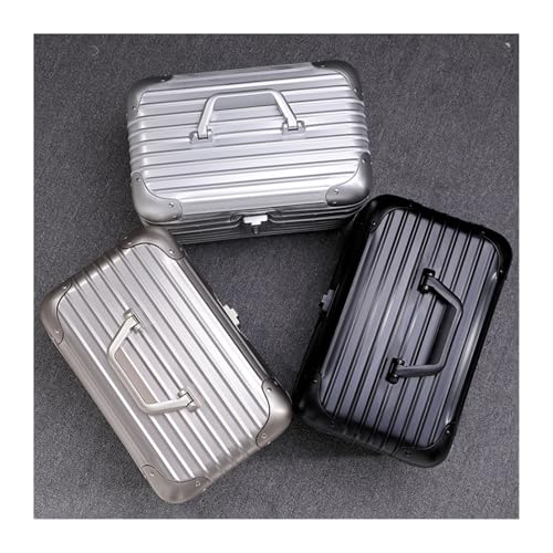 Suitcase Password Box Makeup Box 14 Inches Toolbox 17 Inches(Classicblack,14inch)3