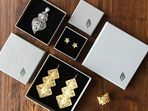 Portuguese Filigree Bracelet Five Viana Hearts In 925 Sterling Silver W/ 24K Gold Bath #TOP5