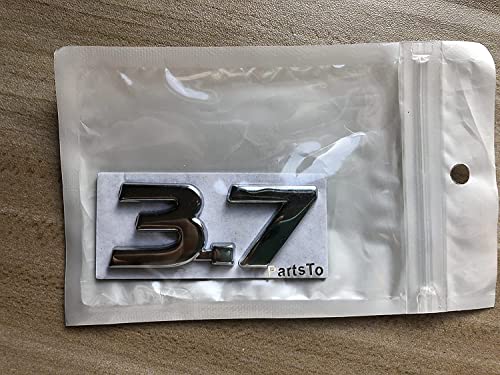 Image of 1Pc 3.7 3.7 Fender Side Emblem 3D Metal Badge Sticker Replacement for Q50 Q60 Q70 QX70 2014+ (Chrome)