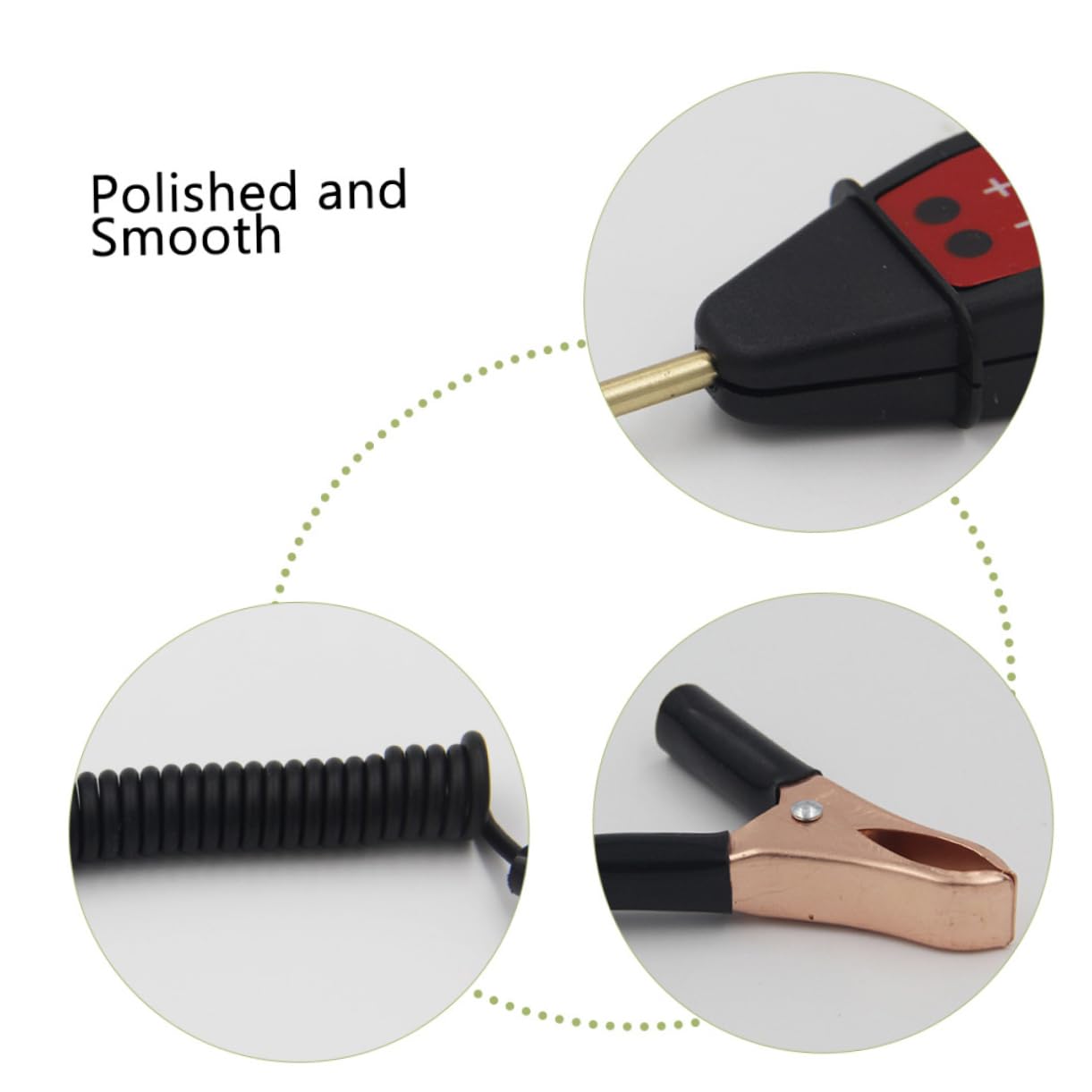 TOPBATHY 3 Pezzi Penna Tester Tensione Digitale per Auto Strumento Manutenzione Elettrica con Display LCD Cavo Estensibile e Prolunga per Controllo e Elettrici