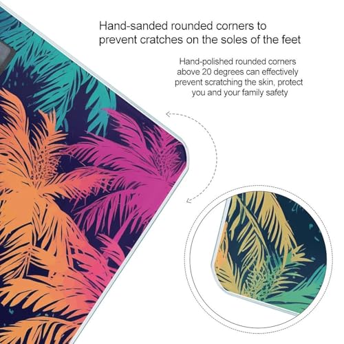 Báscula Digital Colorful Palm Trees para Baño 26x26 cm miniatura 4