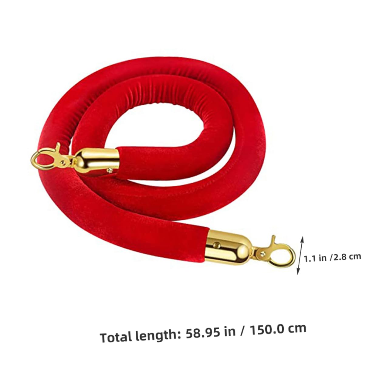 ABOOFAN Concierge Post Lanyard Line Controller Stanchion Post Rope Stanchion Rope Guardrail Velvet Stanchion Rope Braided Barrier Rope Stanchion Ropes Pinata Rope Red Zinc Alloy