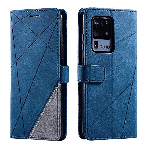 SONWO Cover per Galaxy S20 Ultra, Flip Caso in PU