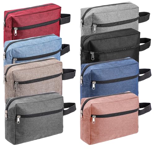 8 Pcs Travel Toiletry Bag for Men and Women Waterproof Grooming Bag Portable Cosmetic Storage Makeup Pouch Organizer with Large Capacity Groomsmen Gifts for Wedding Day