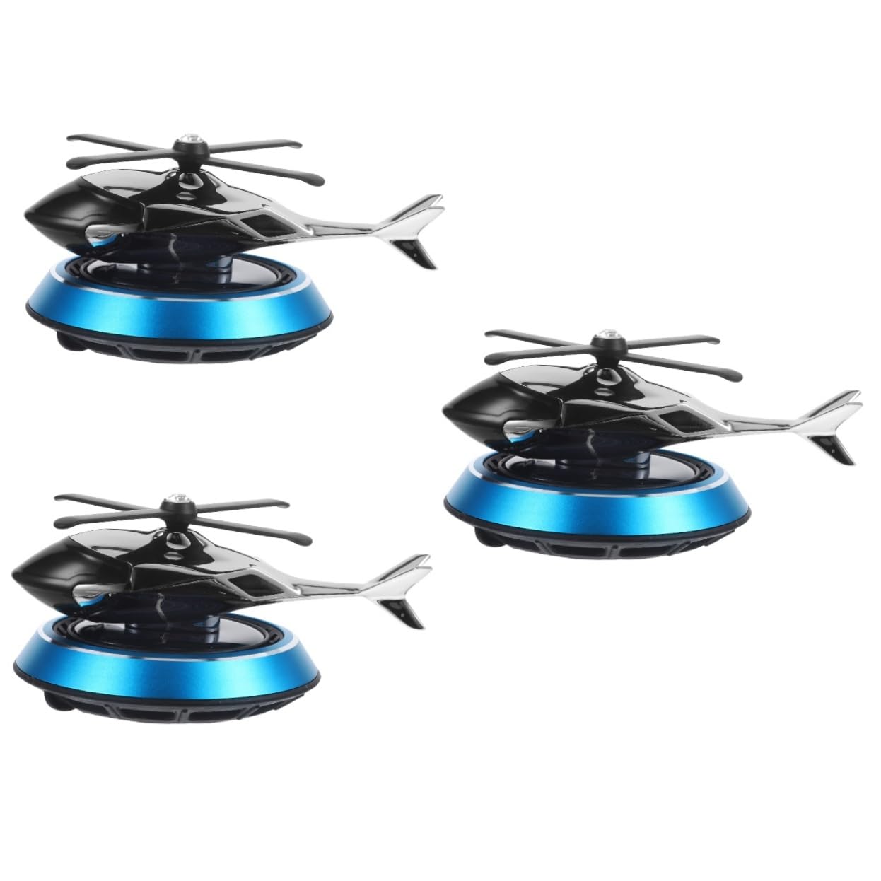 Mobestech 3stücke Solarbetriebene Helikopter-auto-dekoration Aromadiffuser Für Pkw Elegantes Dashboard-ornament Farbverlauf Ohne Duft Für Jedes Auto-innenraum Einzigartiges Für