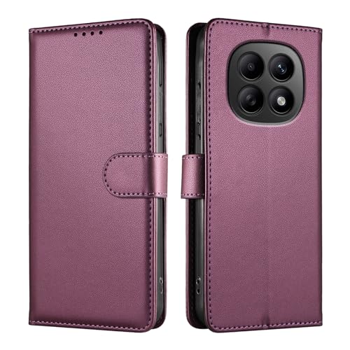 JUNETOP Funda para Xiaomi Redmi Note 15 (4G/5G) / Poco M8 5G, Carcasa Libro con Tapa Piel Cuero PU [Protección Bloqueo RFID]   Violeta