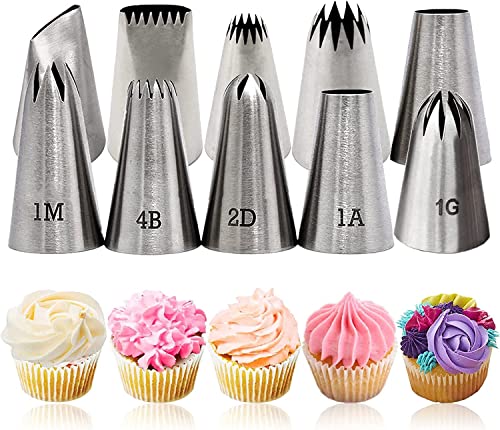 Set di beccucci in acciaio inossidabile, Set for decorare torte
