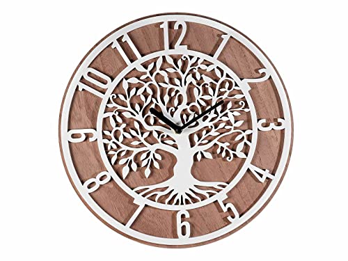 Gruppo Maruccia - Wanduhr aus Holz Baum des Lebens - Wanddekoration - Durchmesser 30 cm Cover